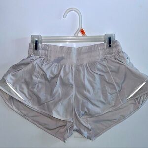 White Lululemon Run Speed Up Low-Rise shorts